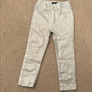 Toddler Silver Metallic Jeans 4T
